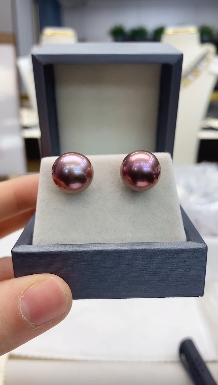 【闪购商品】淡水珍珠耳饰18K金镶嵌淡水耳钉 