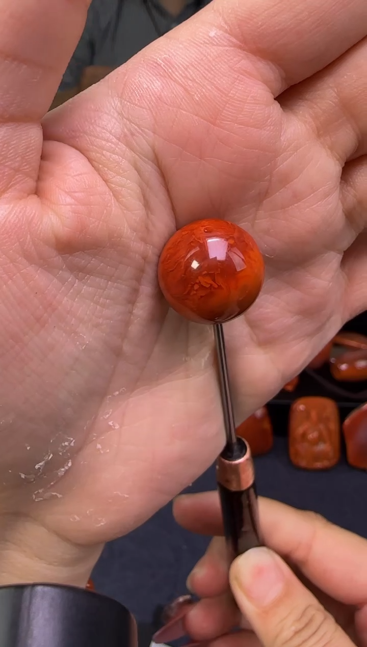 【闪购商品】南红玛瑙手链18K金镶嵌原矿无优化17.9M单珠多样性发1