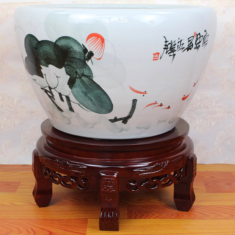 实木花架鱼缸架空调底座榆木地墩奇石花架花盆架圆形客厅底座特价