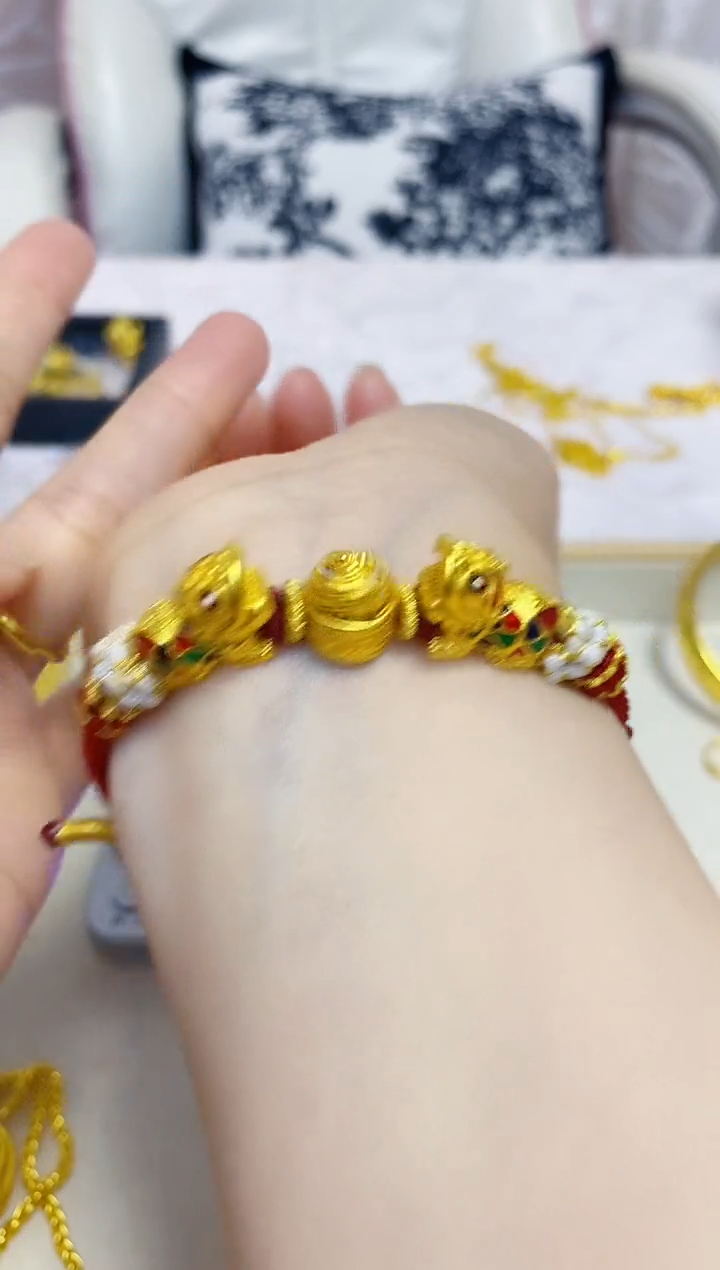 合金无014吞金兽手链