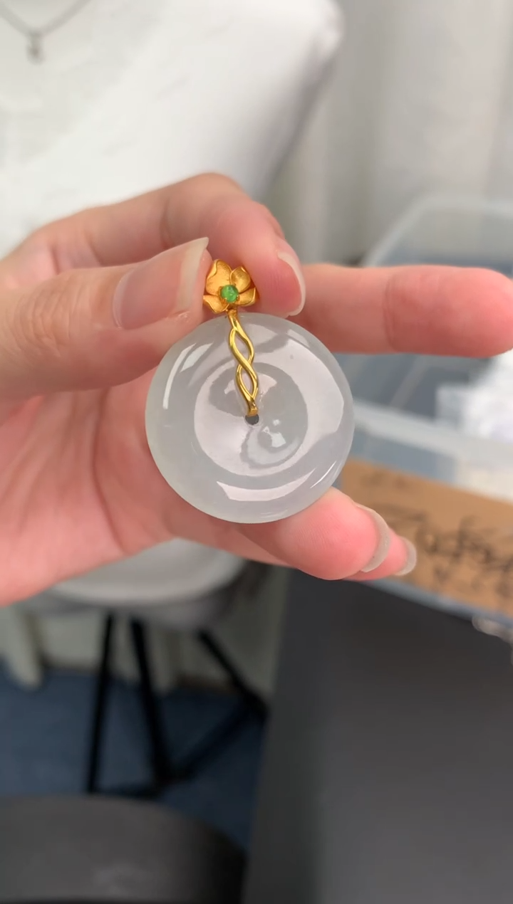 【闪购商品】定制翡翠18K金镶嵌模式推广期24小时鉴赏期