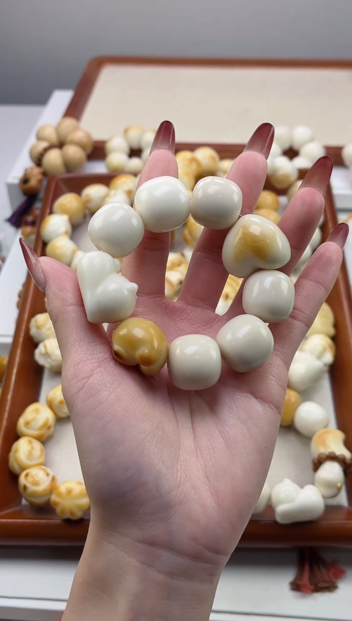 手串菩提根/象牙果象牙果桶珠18*19mm拖鞋猫手捻