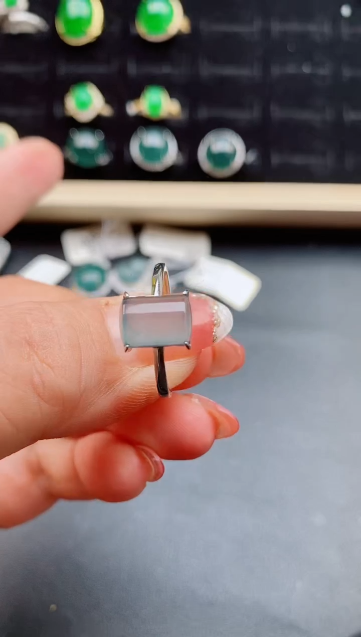 【闪购商品】翡翠戒指银S925镶嵌50805