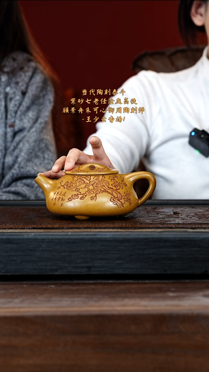 宜兴紫砂WSY 龙骨金沙 石瓢  480cc
