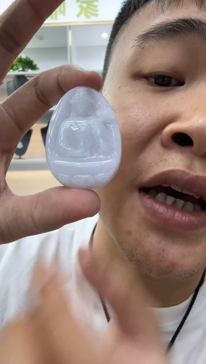 颈饰未镶嵌翡翠天然翡翠A货孤品一件