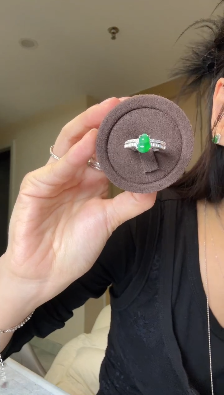 【闪购商品】翡翠戒指银S925镶嵌葫芦戒指