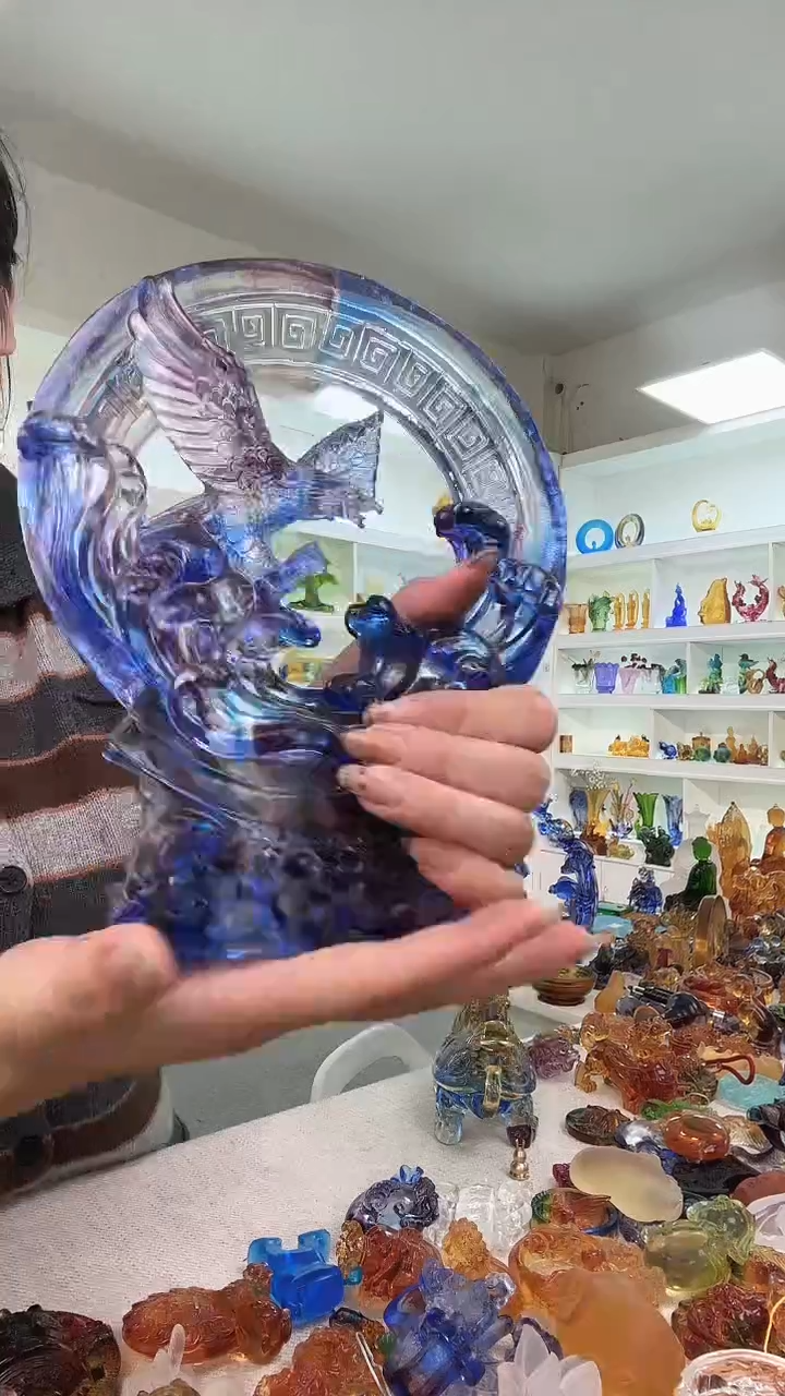 手工艺品琉璃大展鸿图