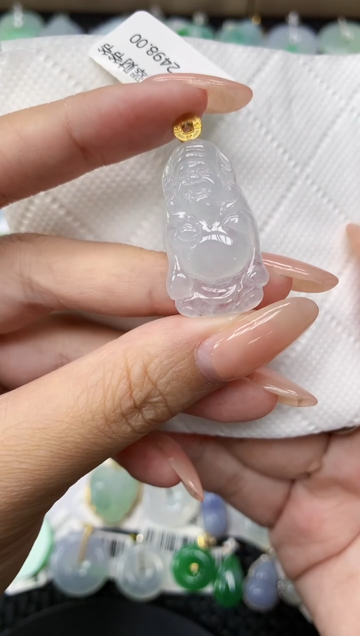 颈饰18K金镶嵌翡翠11111111111