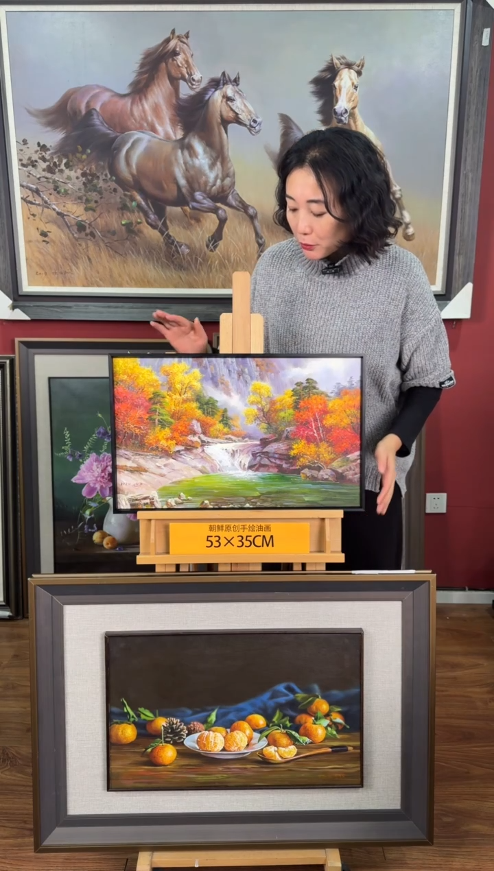 油画【7号】约53*35cm丨朝鲜原创纯手绘孤品油画丨顺丰包邮