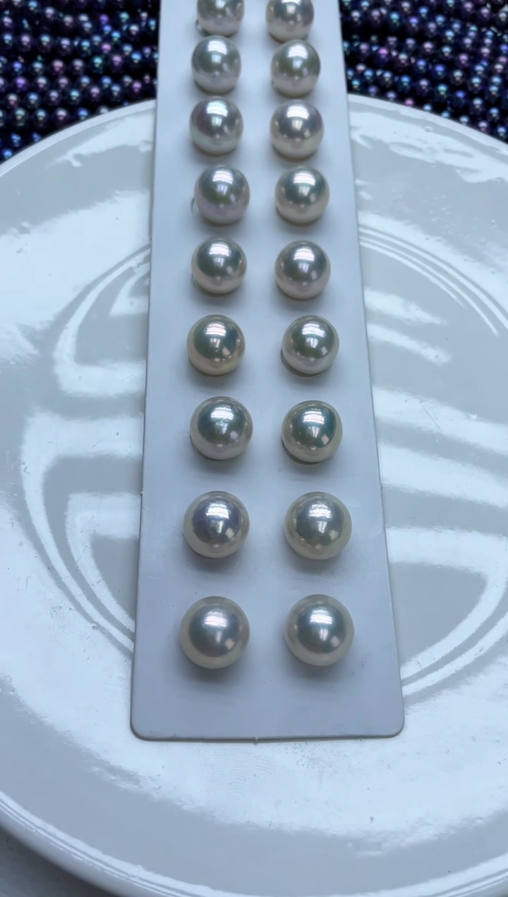 未镶嵌耳饰，吊坠淡水珍珠白色系12mm(多样性发一）