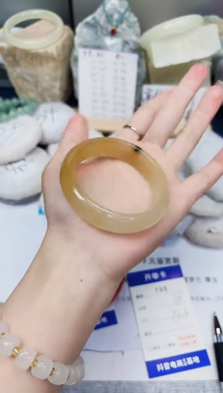 【闪购商品】石英质玉手镯未镶嵌198-财气镯-圈口53