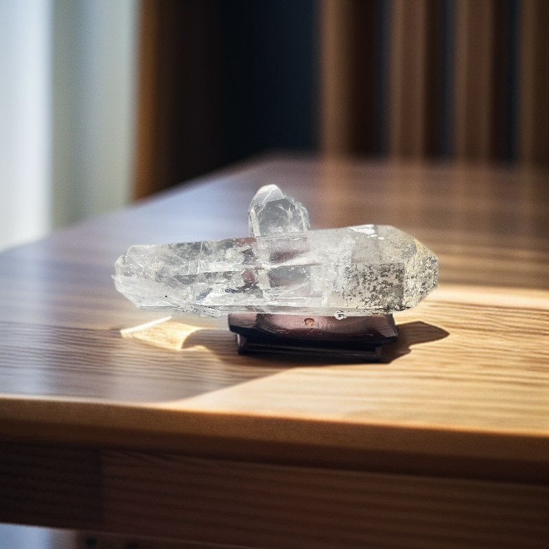精品天然白水晶原石矿标办公室家居装饰摆件创意奇趣男生桌面摆件