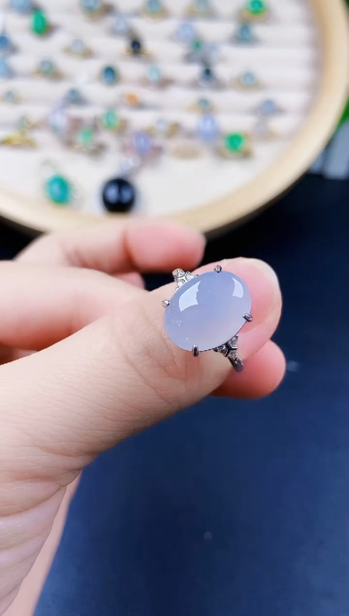 【闪购商品】翡翠戒指银S925镶嵌123141231