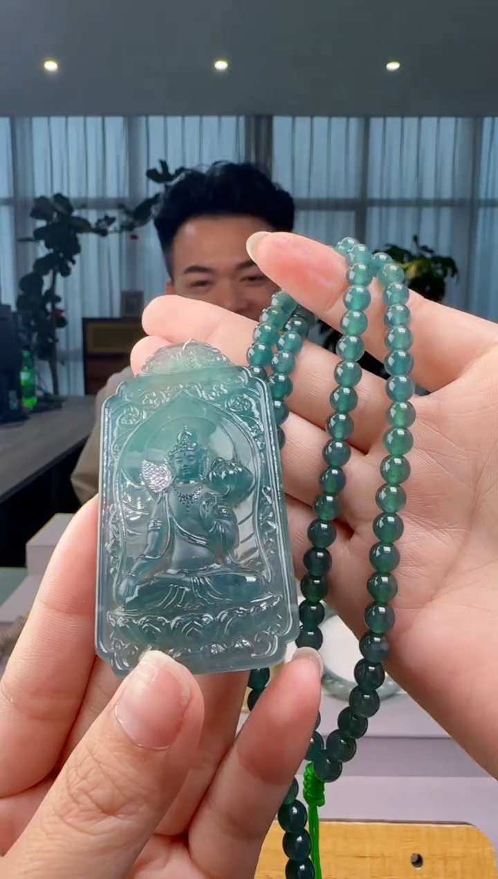 翡翠未镶嵌吊坠(赠链)YL@@