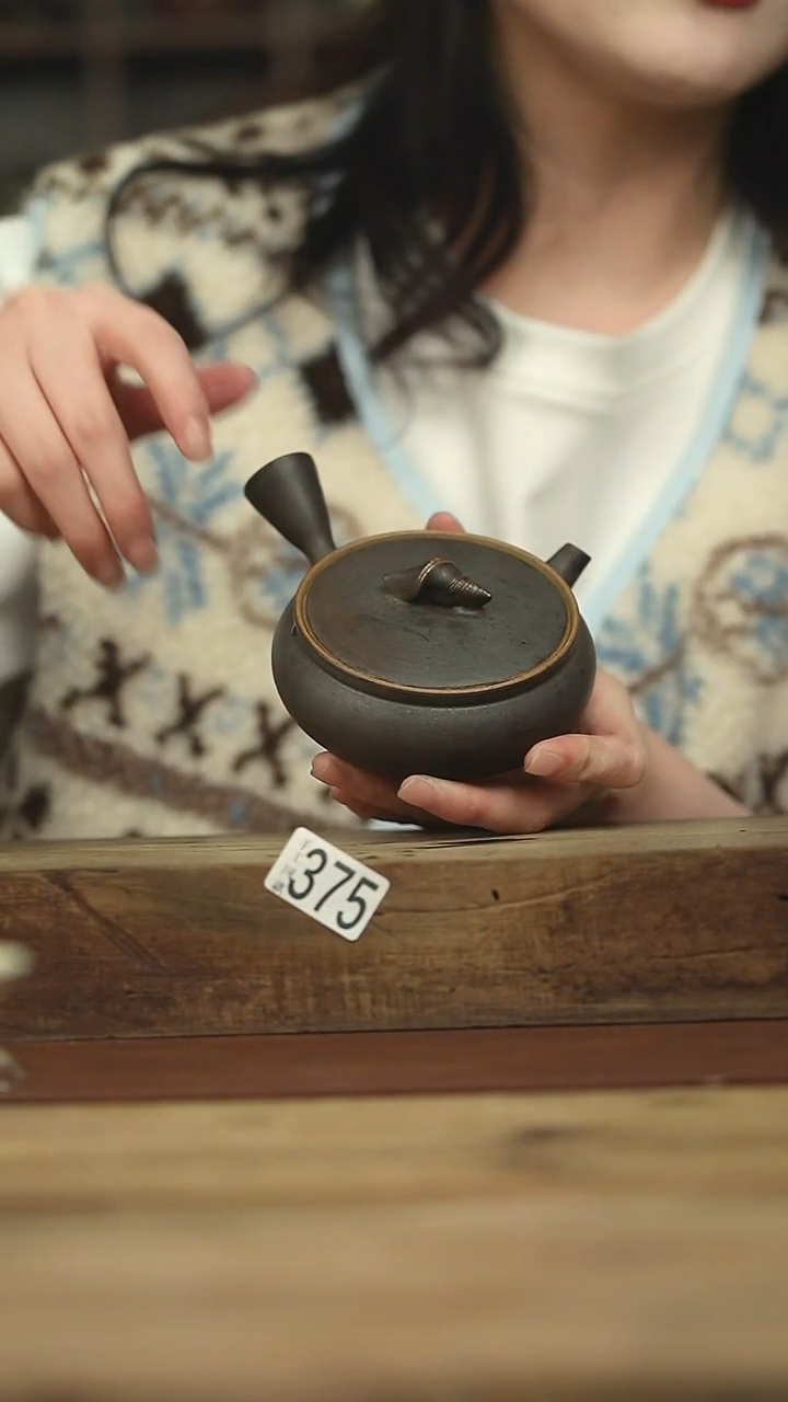 设计师手作款 秤砣小茶壶