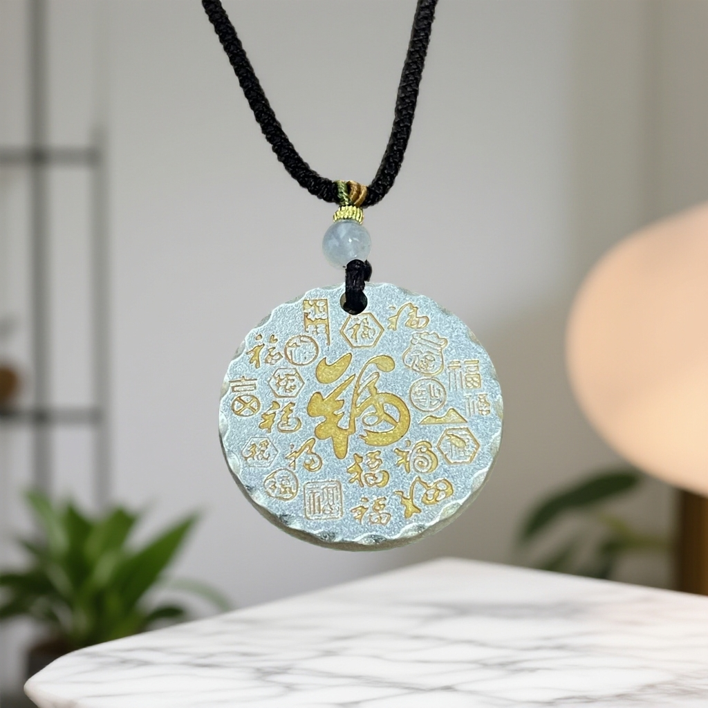 【抓紧处理】ins风女款气质定制生肖挂饰A737百福圆牌