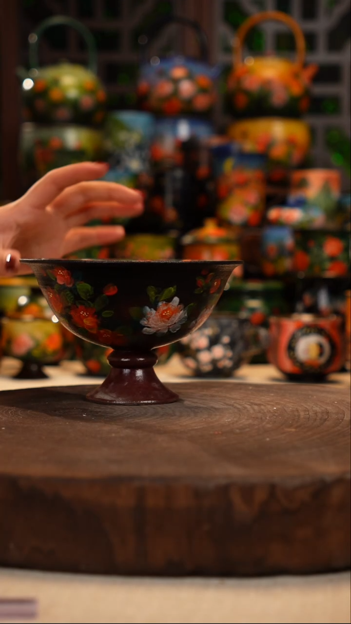 紫砂油画手绘釉下彩