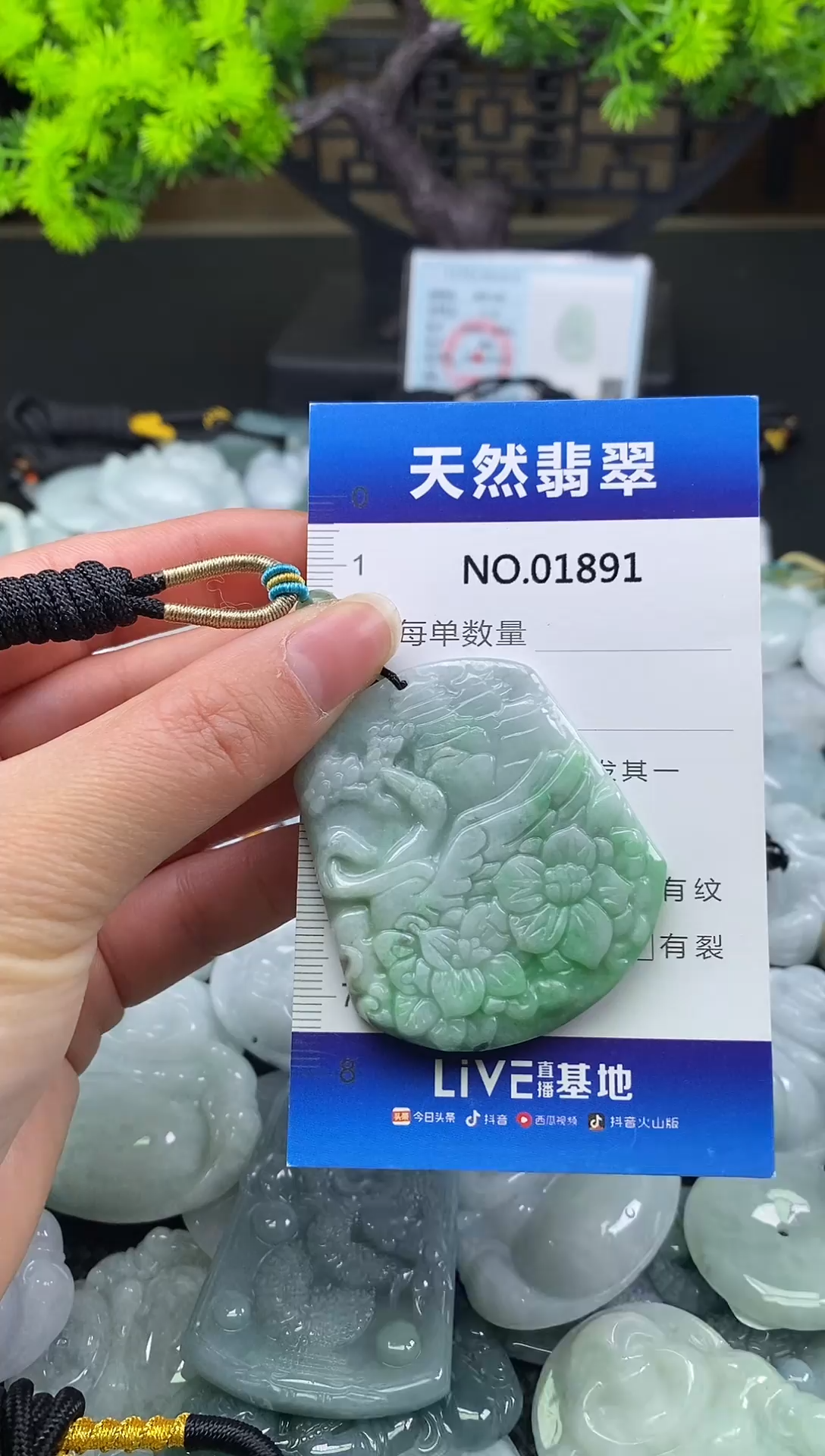 颈饰未镶嵌翡翠天然缅甸翡翠1891