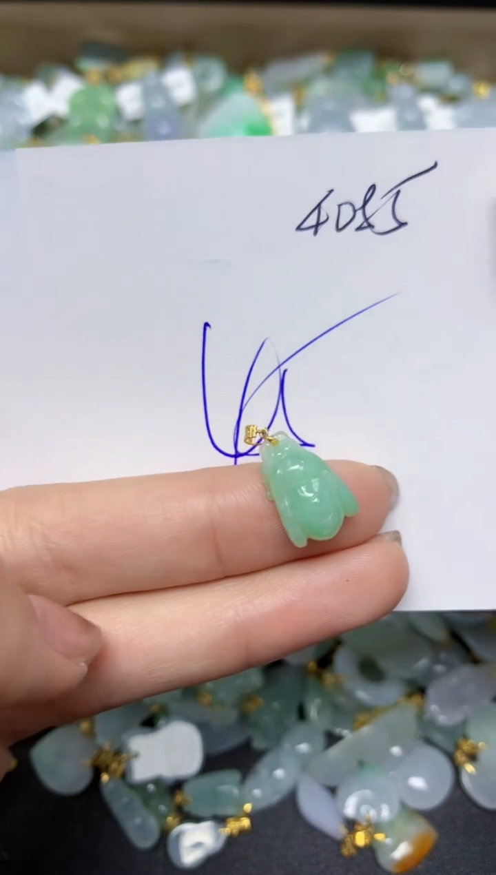 【闪购商品】翡翠颈饰18K金镶嵌天然翡翠A货