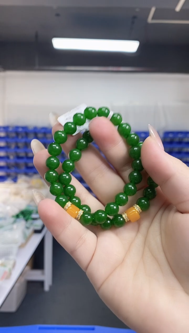 【闪购商品】和田玉未镶嵌手串多样性发其一颜色微差