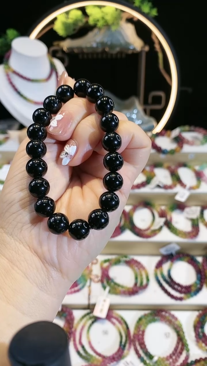 【闪购商品】碧玺手链未镶嵌 G2261素圈颜色微差