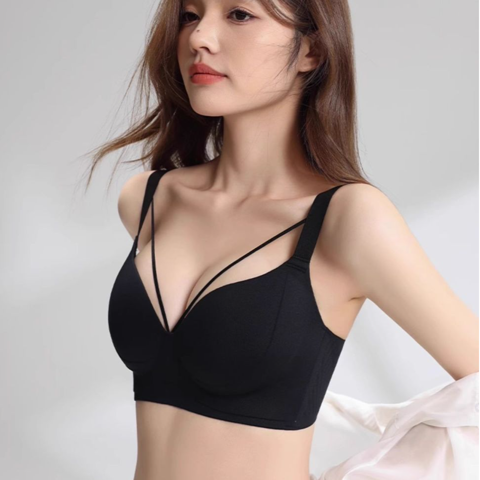 【陶金精选】大胸显小内衣女舒适调整型聚拢上托防下垂无痕大码