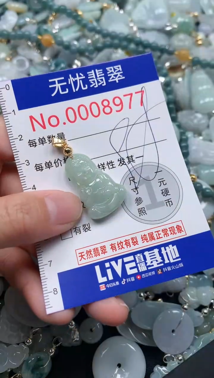 翡翠未镶嵌吊坠(不含链)8977