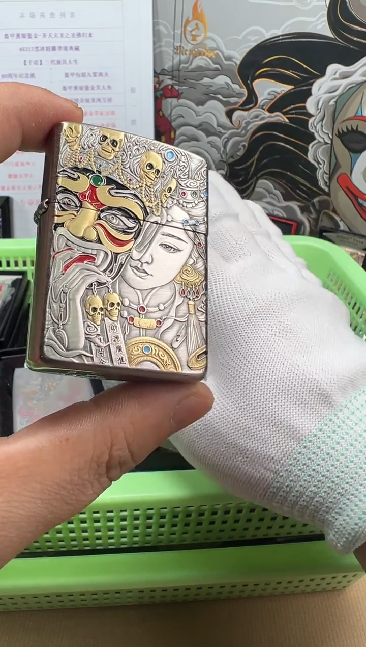 铜新版扎基拉姆-盔甲熏银鎏金珐琅彩