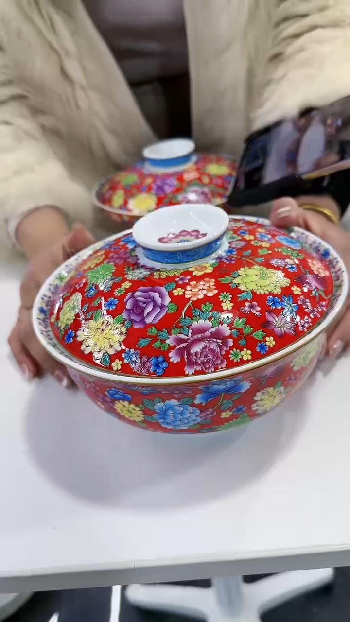 【闪购商品】瓷片7英寸【盖碗】1个景德镇陶瓷