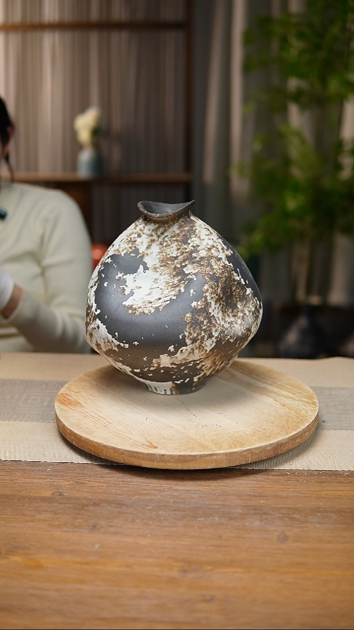 【闪购商品】陶瓷   花器诧寂黑大肚