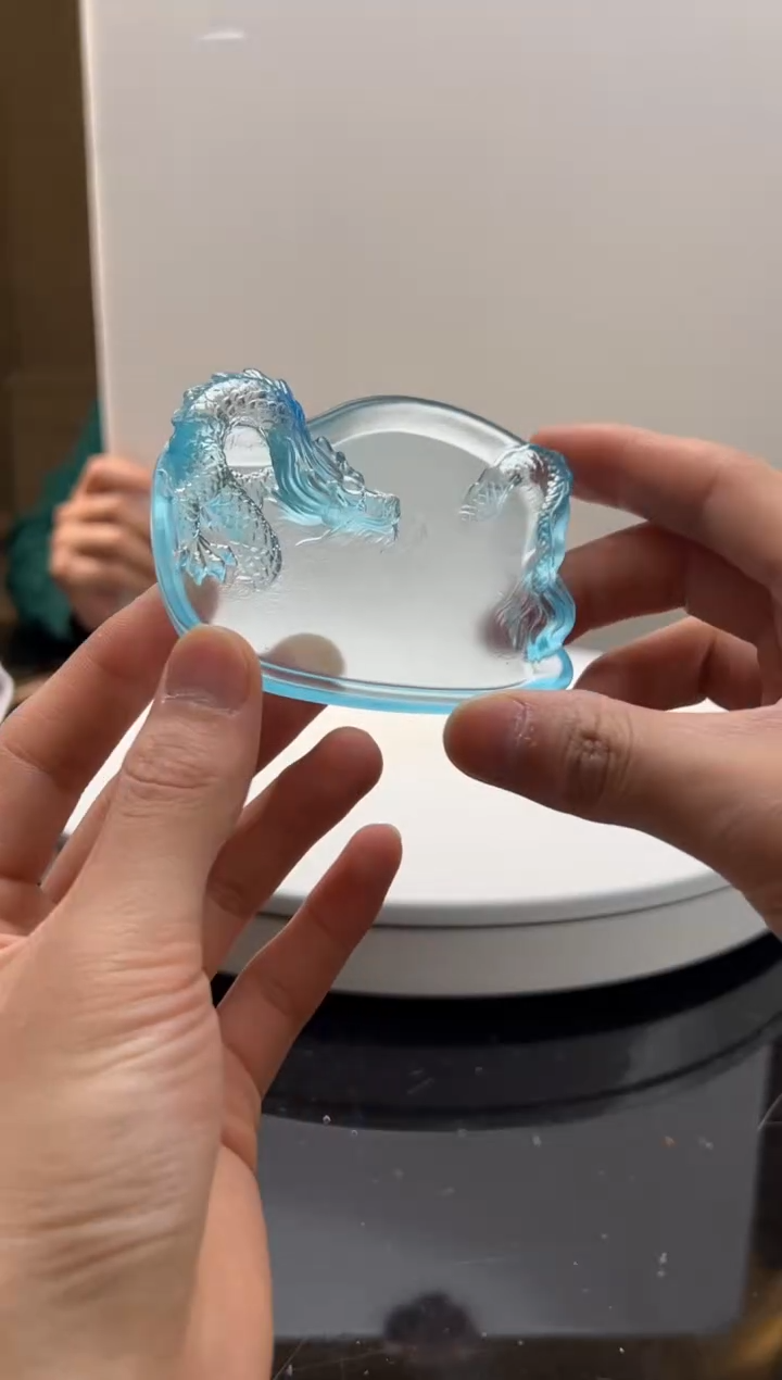 【闪购商品】摆件FML038祥龙墨碟艺术琉璃摆件