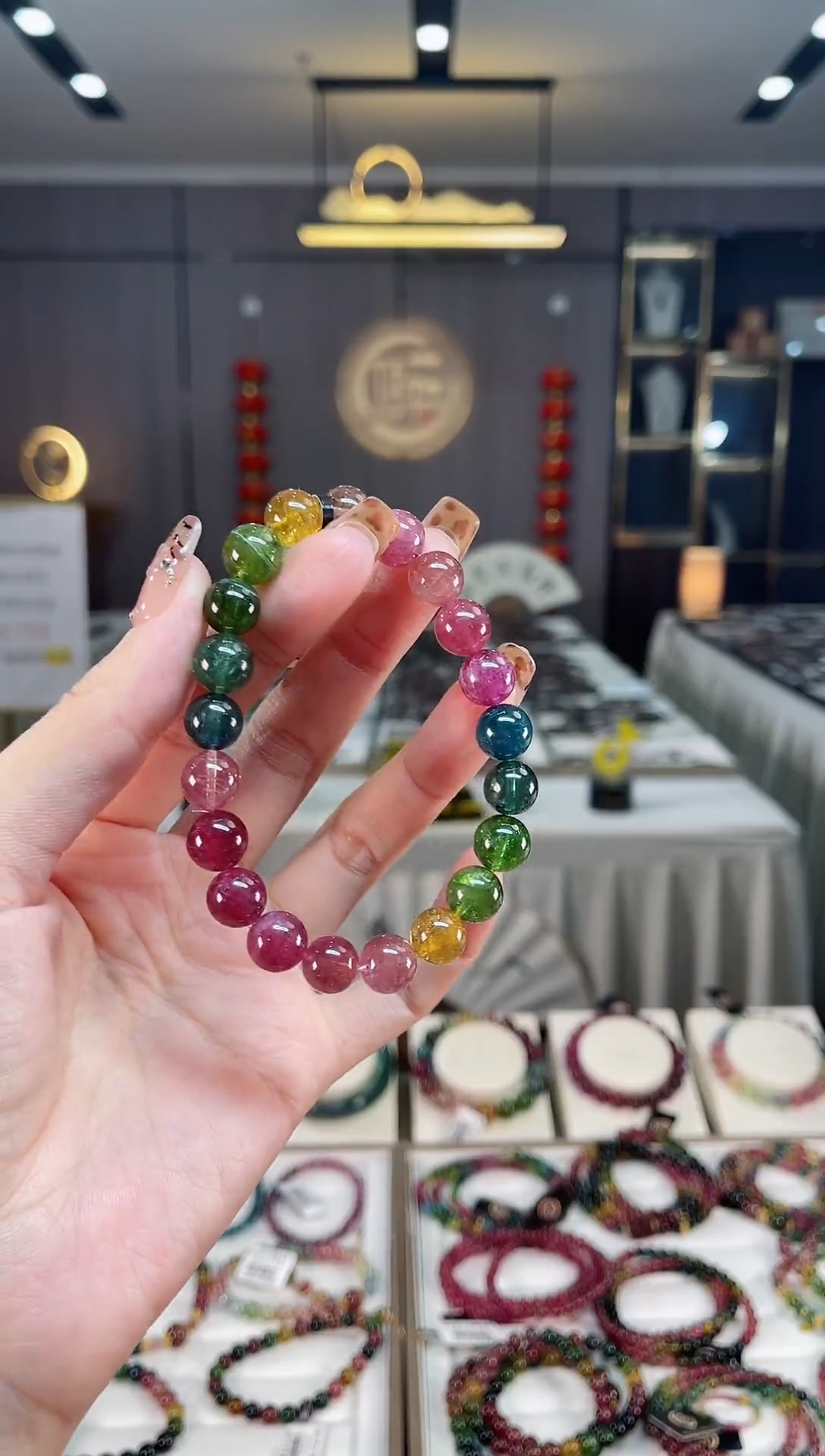 未镶嵌收藏级老矿色标单圈手串9mm+碧玺dan多样性发货一条