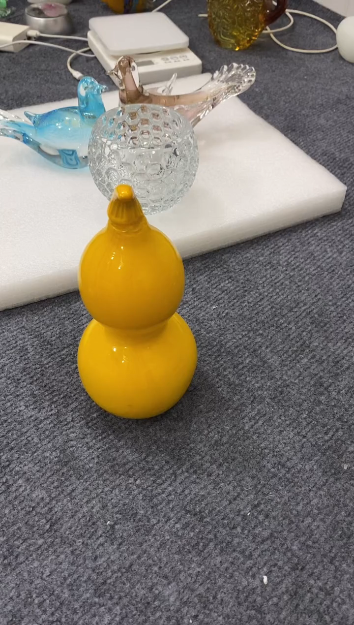 【闪购商品】琉璃18cm高黄葫芦