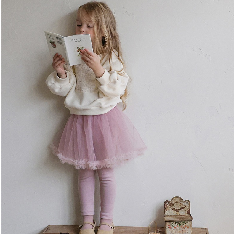 儿童冬季新款蕾丝刺绣卫衣