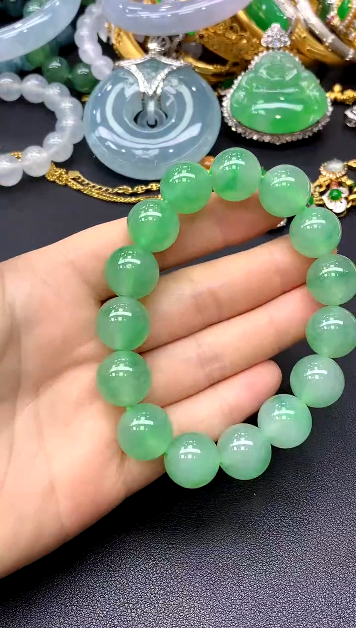 未镶嵌手串翡翠我**风314分单27800-总价107800