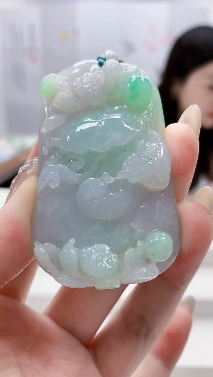 未镶嵌定制翡翠4852jw-毛货挂件37