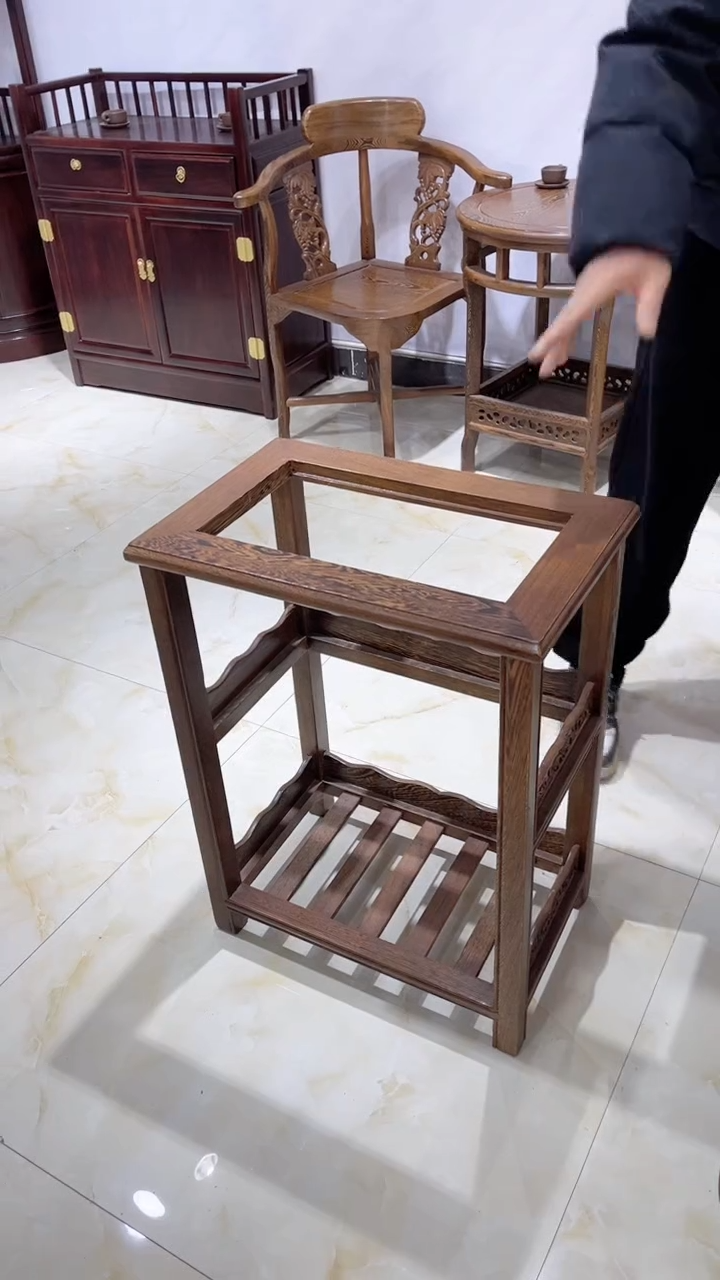【闪购商品】鸡翅木类成套家具鸡翅木茶车长32*49宽*65高