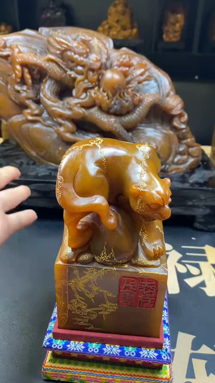 【闪购商品】寿山石印石田黄猛虎下山玺