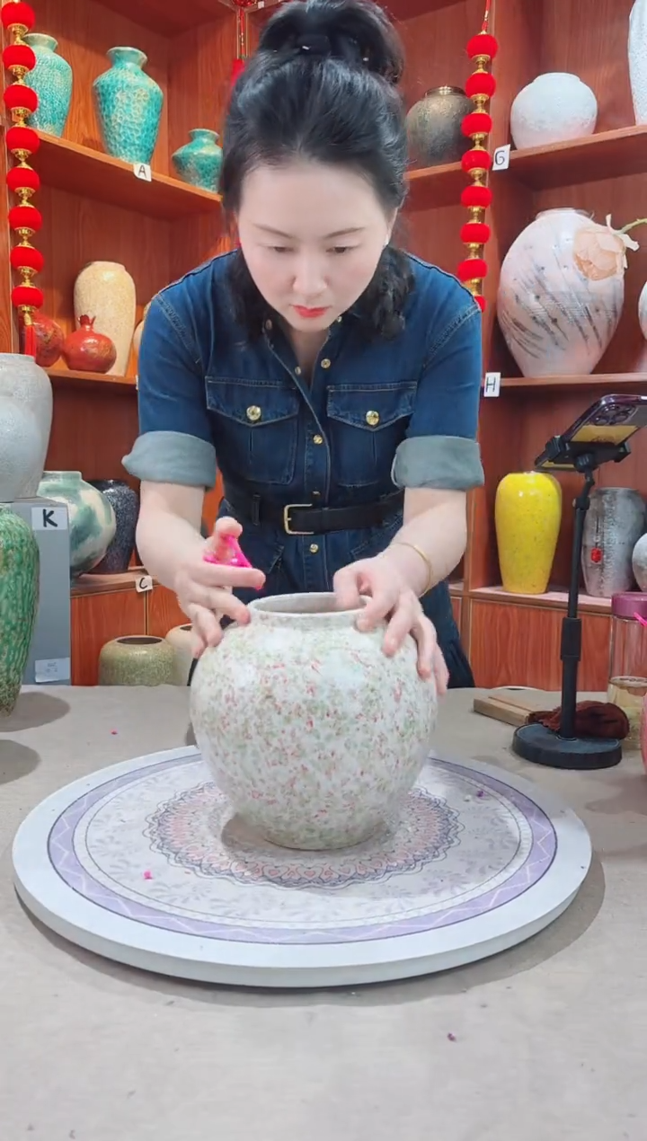 瓶陶瓷花瓶 无花 瑕疵a703 