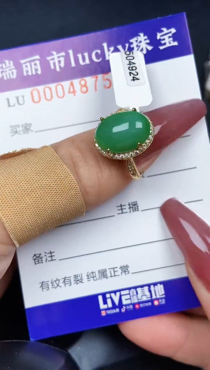 翡翠银S925镶嵌颈饰4875