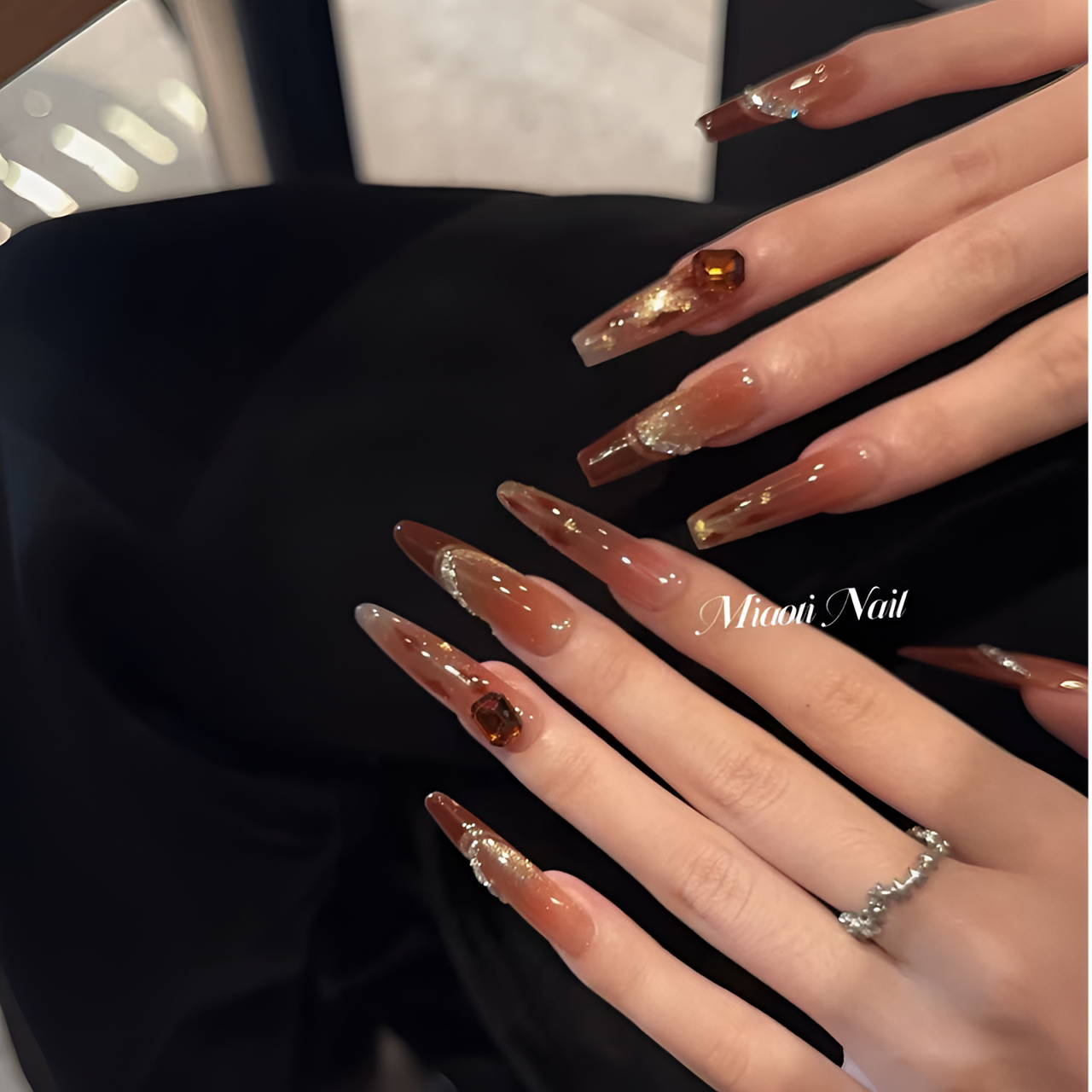 炽焰锋芒 | 9个甲型定制 | Miaoti | 纯手工穿戴甲