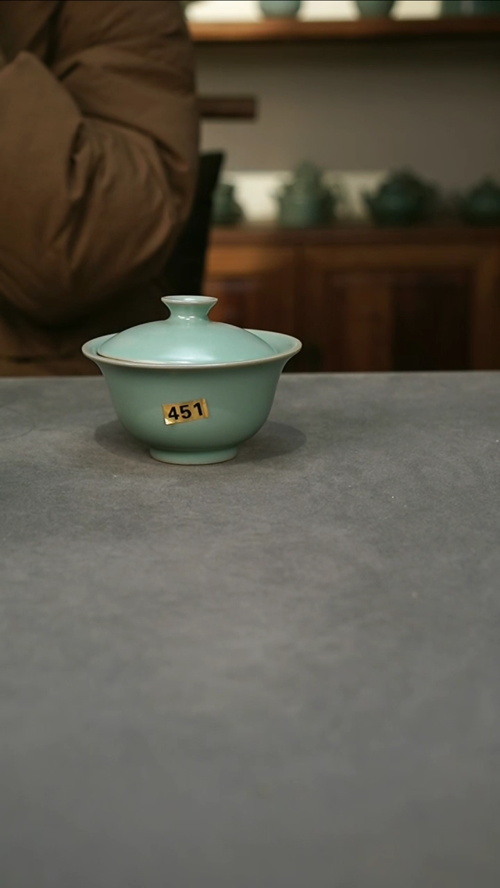 【闪购商品】君子汝瓷【福利】手签元宝盖碗451