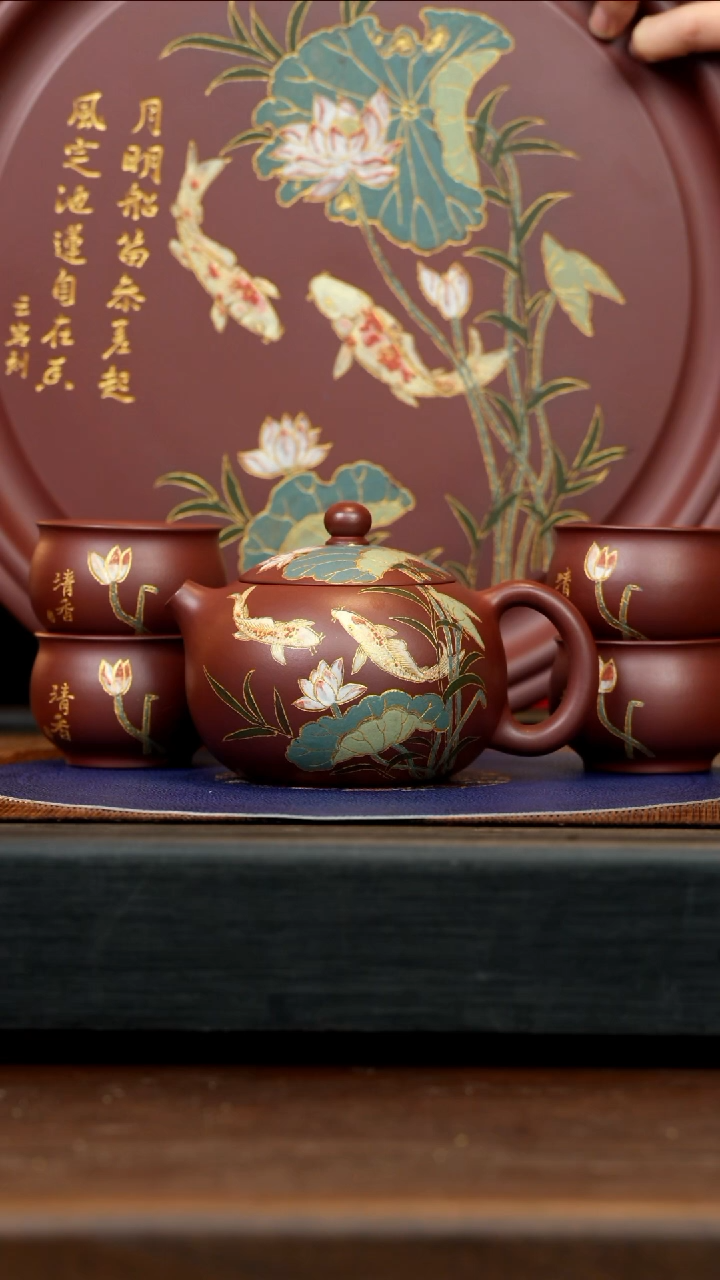 【闪购商品】紫砂茶壶WPR 紫泥 西施套组 300cc