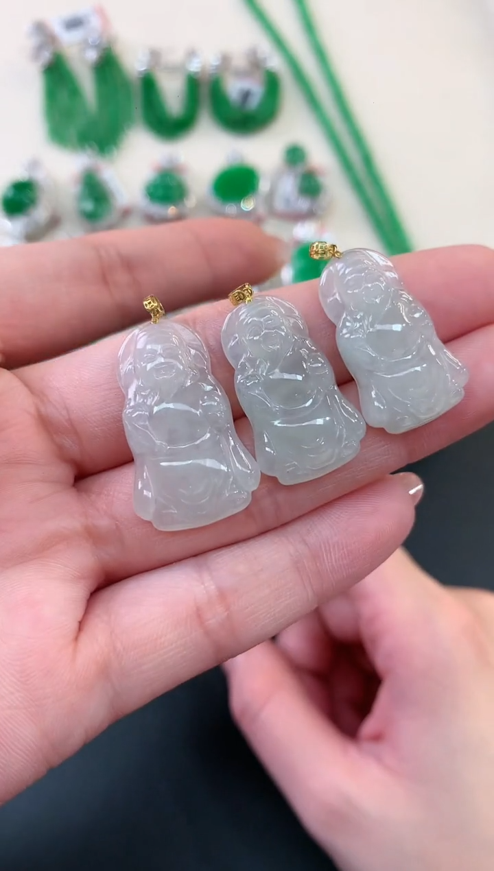 【闪购商品】翡翠吊坠(不含链)18K金镶嵌A767|198