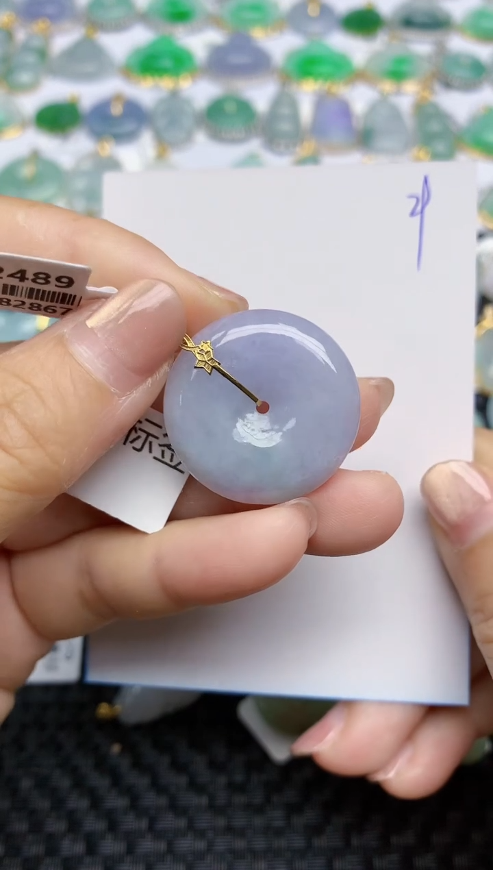 【闪购商品】翡翠颈饰18K金镶嵌天然A货翡翠 29