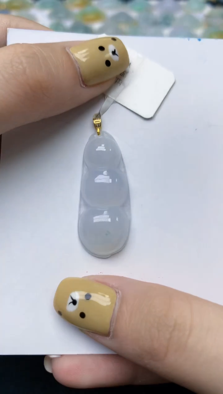 翡翠18K金镶嵌颈饰天然翡翠A货