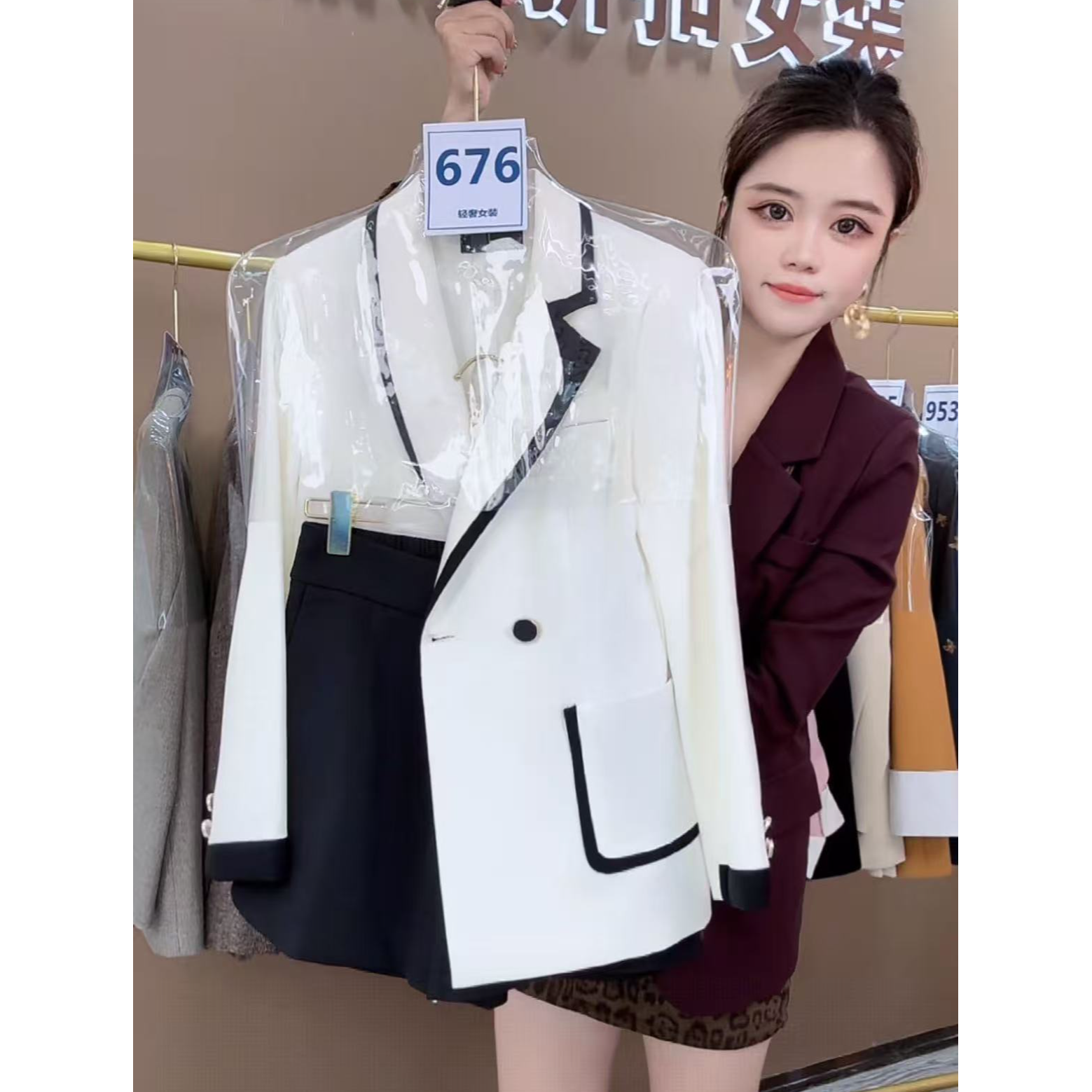 高级感西装外套女2025新款时尚气质女神范职业西服套装两件套
