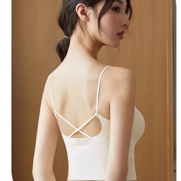 2025夏季新款修娅吊带背心一体杯无痕聚拢收副乳百搭美背免穿内衣