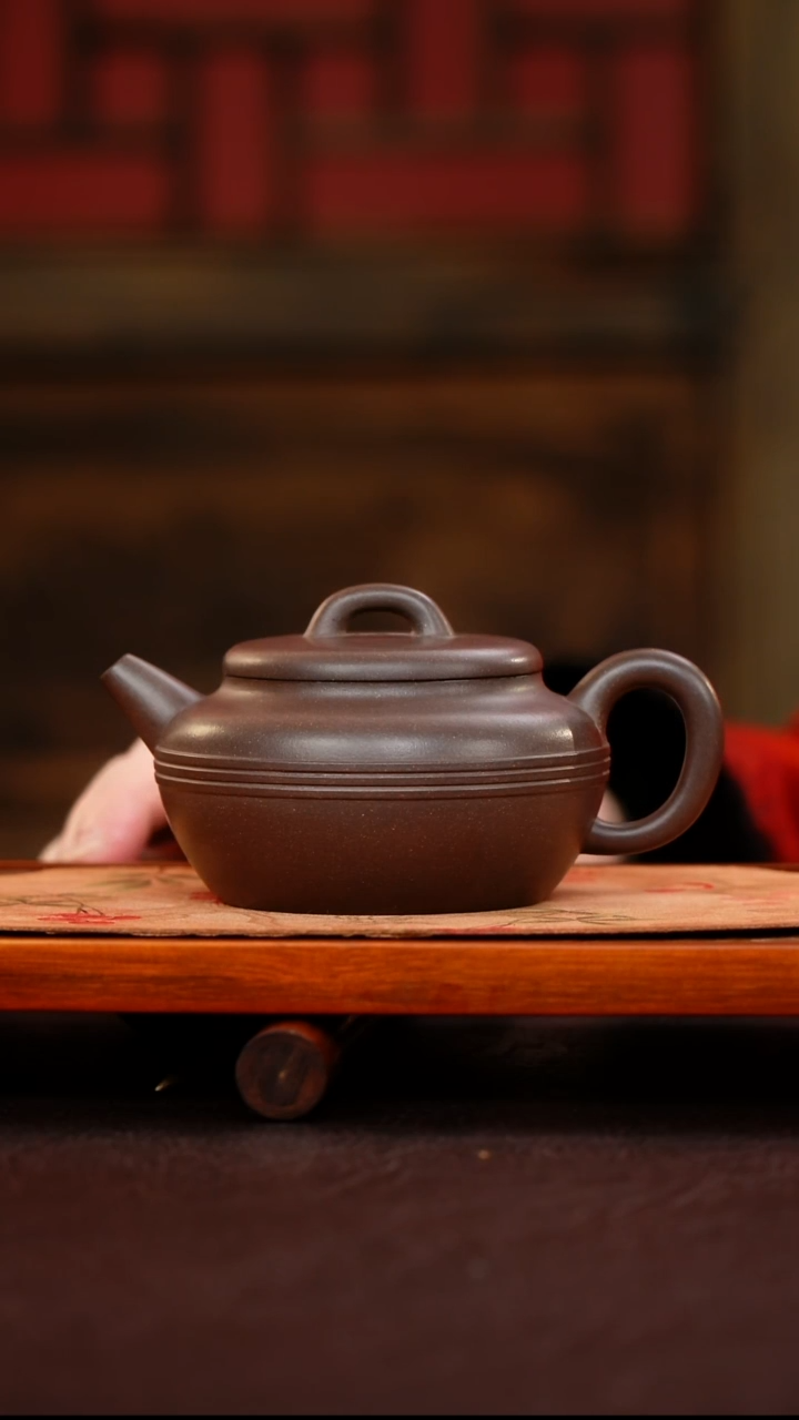 茶壶紫砂 青段 线圆 
