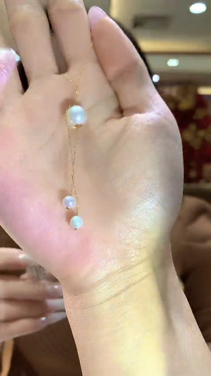 【闪购商品】海水珍珠项链18K金镶嵌项链ZZJ          